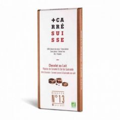 Tableta Chocolate Leche Caramelo & Sal Guérande 100gr. Carré Suisse. 10 Unidades