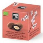 Almendra Marcona Bio con Chocolate Negro 70% Cacao 80gr. Chocolate Orgániko. 9 Unidades
