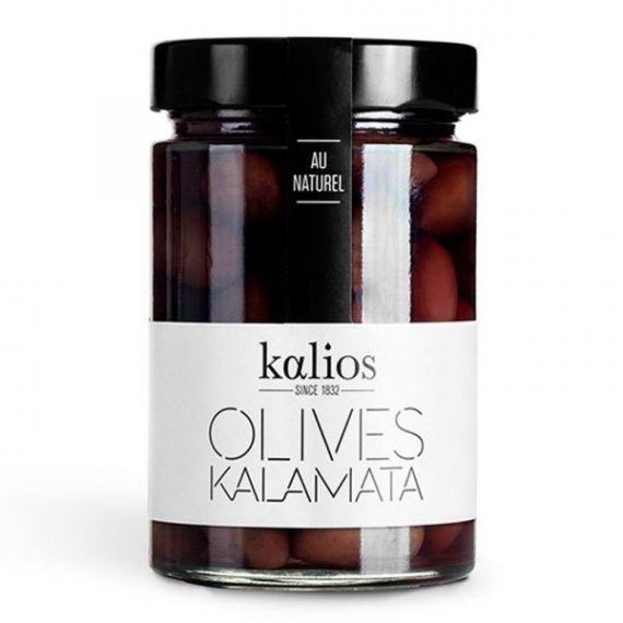 Aceitunas Kalamata al natural 310gr. Kalios. 12 Unidades
