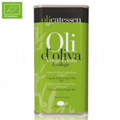 Aceite de oliva virgen extra ecológico (lata) 250ml. Olicatessen. 12 Unidades