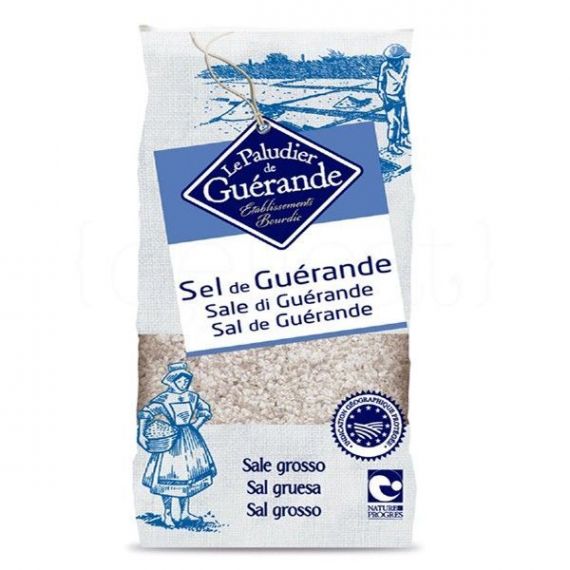 Sal Gruesa de Guérande (bolsa plástico) 1kg. Le Paludier. 10 Unidades