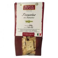 Focaccine al romero 200gr. Bonta Lucane. 10 Unidades