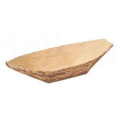 Barquita de bambú grande. 100%Chef. 100 Unidades