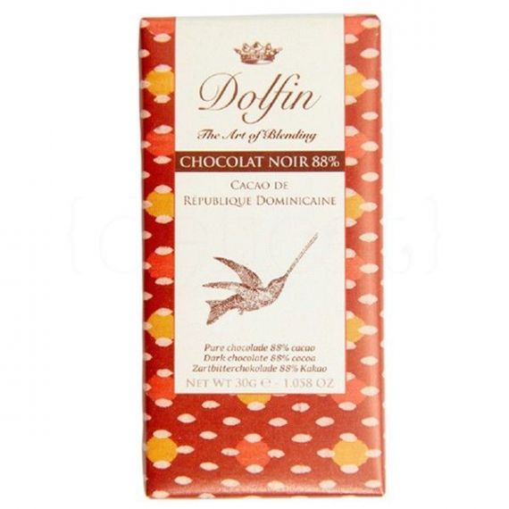 Chocolate Negro 88% de República Dominicana 30gr. Dolfin. 25 Unidades