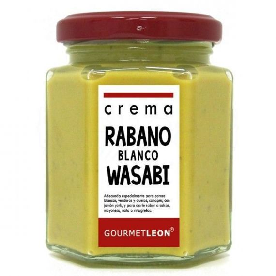 Crema de Rábano blanco con Wasabi 160ml. Gourmet Leon. 12 Unidades